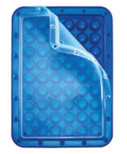 CUVETE GELO Ø2CM C/T SIL.AZUL 26X22X4CM